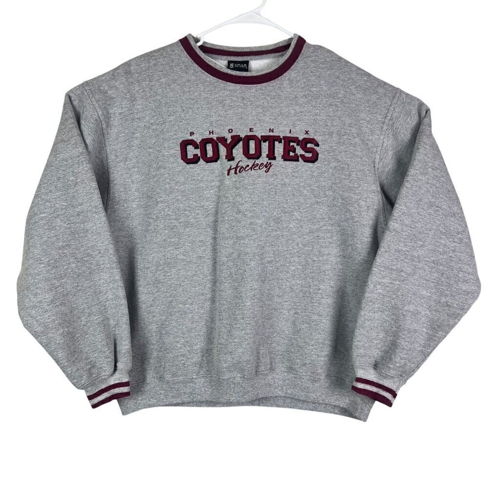 Unisex Vintage 90's Phoenix Coyotes Gray Crewneck Sweatshirt Size Large